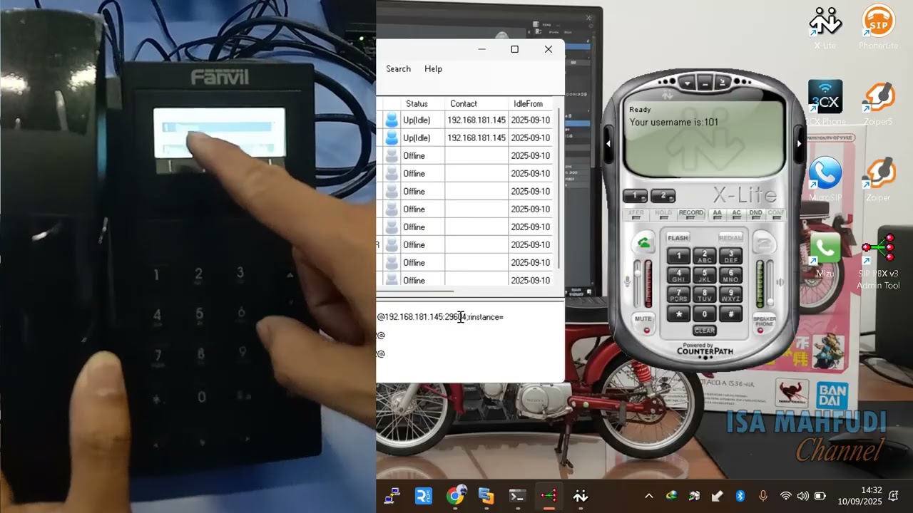 Cara konfigurasi IP Phone FANVIL X1 dengan Server VoIP PC Best SIP PBx 3.70