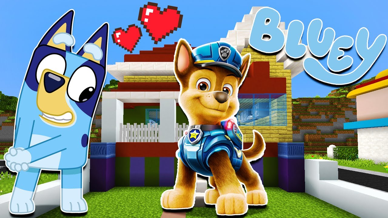 ¿BLUEY tiene una CITA con CHASE de PAW PATROL? | Las Aventuras de BLUEY en Minecraft!