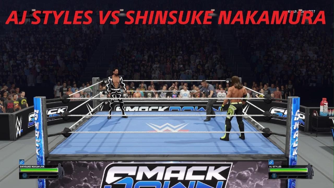 AJ STYLES VS SHINSUKE NAKAMURA #wwe #snme #ajstyles #shinsukenakamura #wrestling #viral #ps5 #wwefan