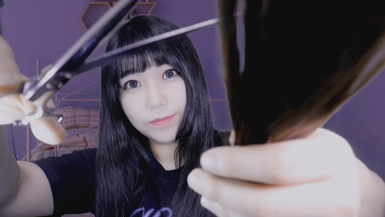 ASMR ✂ 싹둑싹둑 친구 앞머리 잘라주기 Cutting your bangs