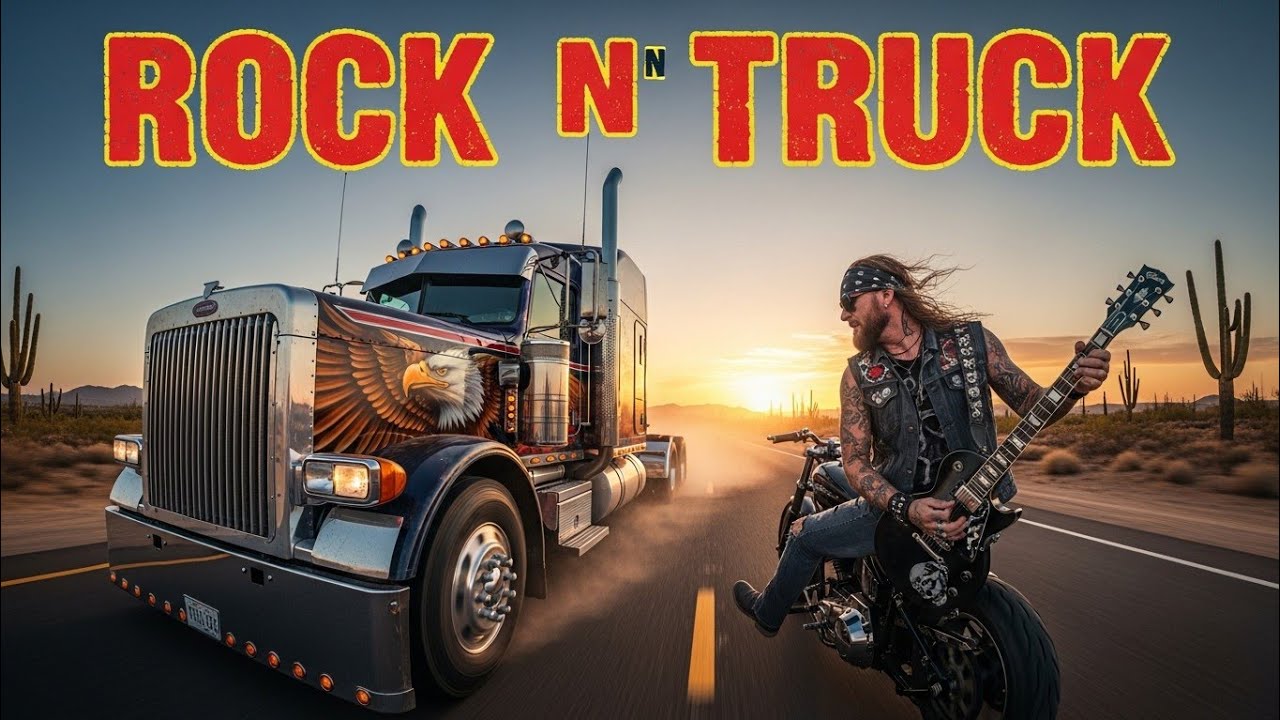 Rock N Truck – Highway Thunder Playlist | Nonstop Country Rock Driver #HighwayRock #TruckDriverMusic