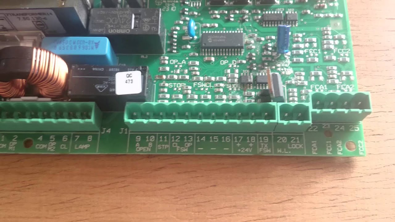 Branchement platine gestion FAAC 455D ,management board FAAC 455D Connect
