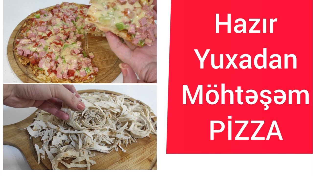 Hazır Lavaşdan Pizza resepti.Pizza tarifi .Ready Pizza recipe Готовая пицца.