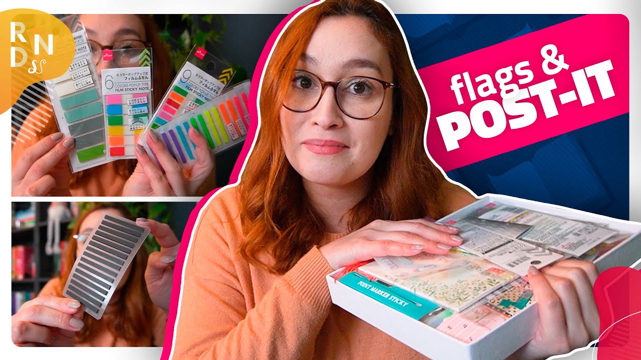 UNBOXING DE FLAGS E POST-IT + MINHA COLEÇÃO | Resenhando Sonhos
