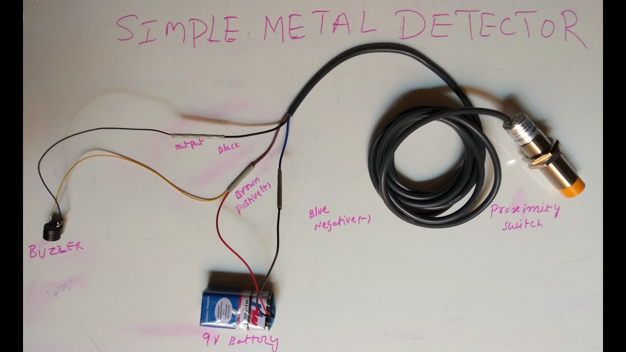 making metal detector using proximity senor switch