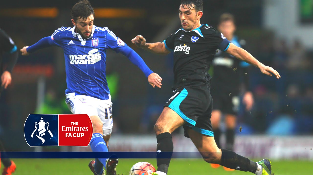 Ipswich 2-2 Portsmouth - Emirates FA Cup 2015/16 (R3) | Goals & Highlights