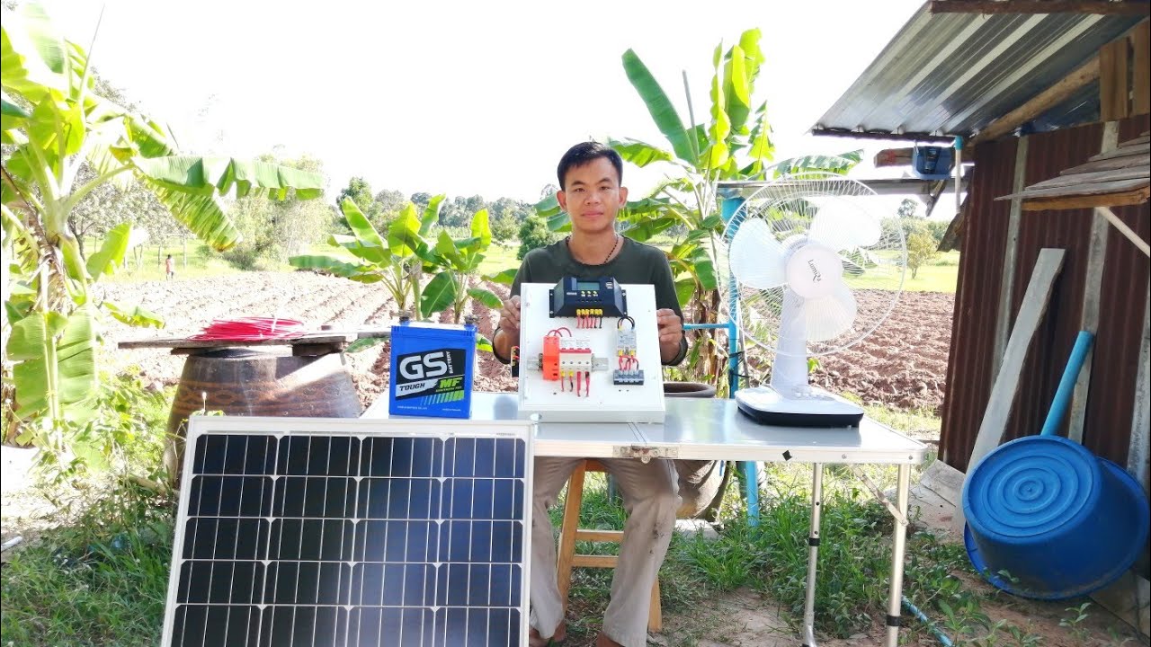 ประกอบชุดคอนโทรล​ โซล่าเซลล์​ แบบพื้นฐาน ใช้กับอุปกรณ์ DC​ ชุดบ้านสวนขนาดเล็ก
