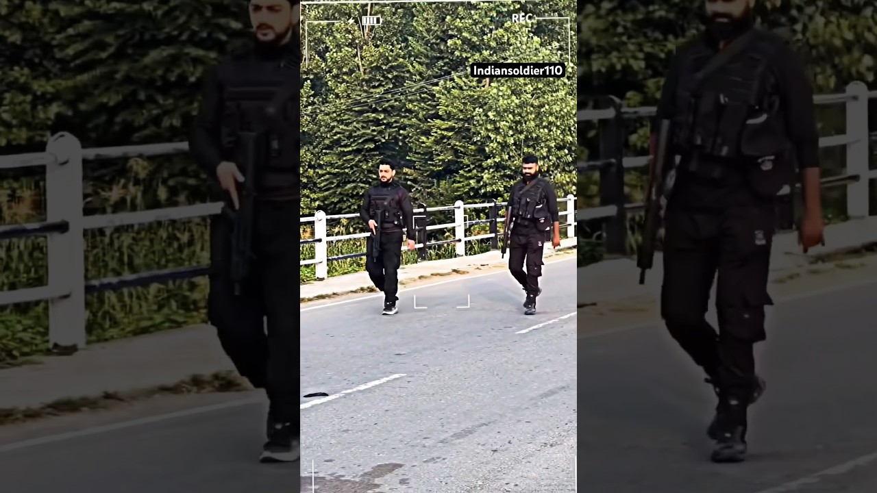 Jammu and kashmir police cop in black outfit || #indianarmystatusvideo || #army #armylover #armylife