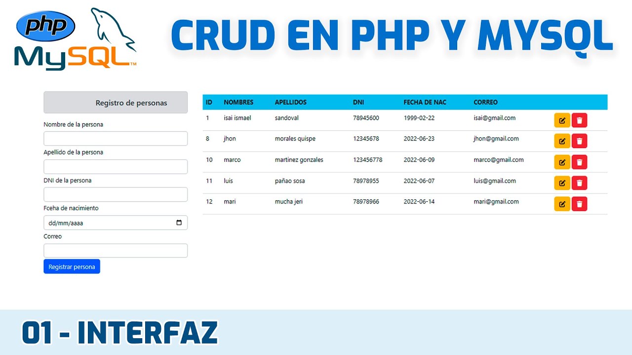Como hacer un CRUD EN PHP Y MYSQL | BOOTSTRAP - MVC  #01 - Interfaz