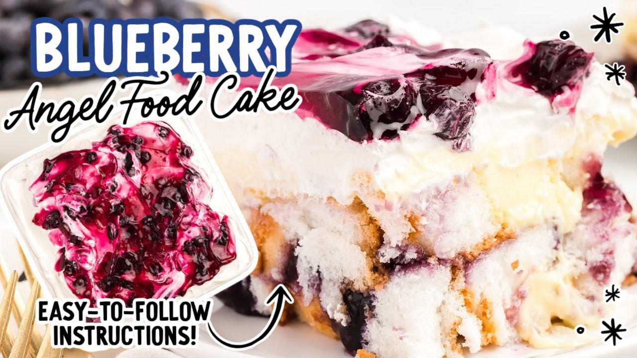 Blueberry Angel Food Cake