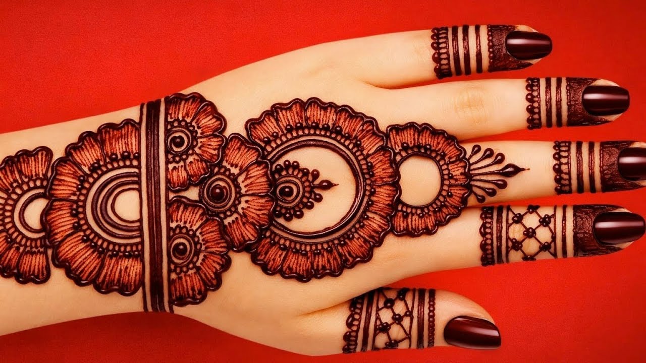 New simple unique gulf style mehndi design for back hand|easy mehandi design 2026 | mehandi designs|