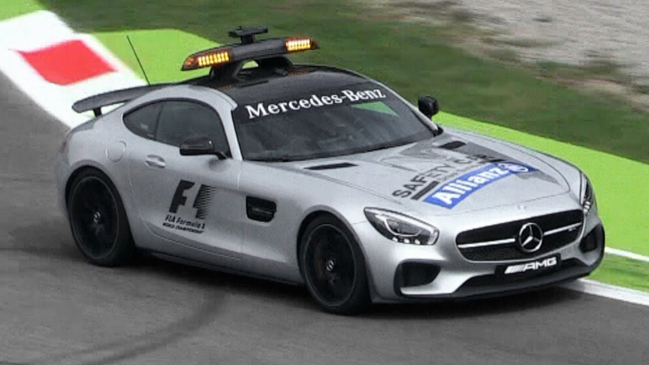 Mercedes AMG GT S F1 Safety Car Sound - Accelerations, Backfires & More