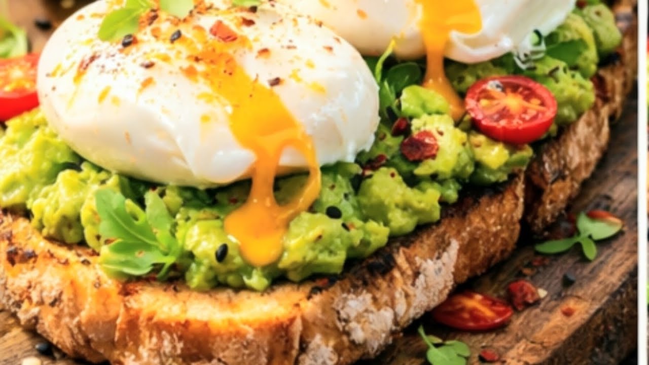 Smashed Avocado Toast with Soft “Porsche” Eggs – Breakfast Goals!