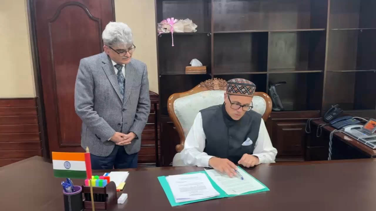 J&K CM Omar Abdullah chairs meeting of Administrative Secretaries at Civil Secretariat in Srinagar