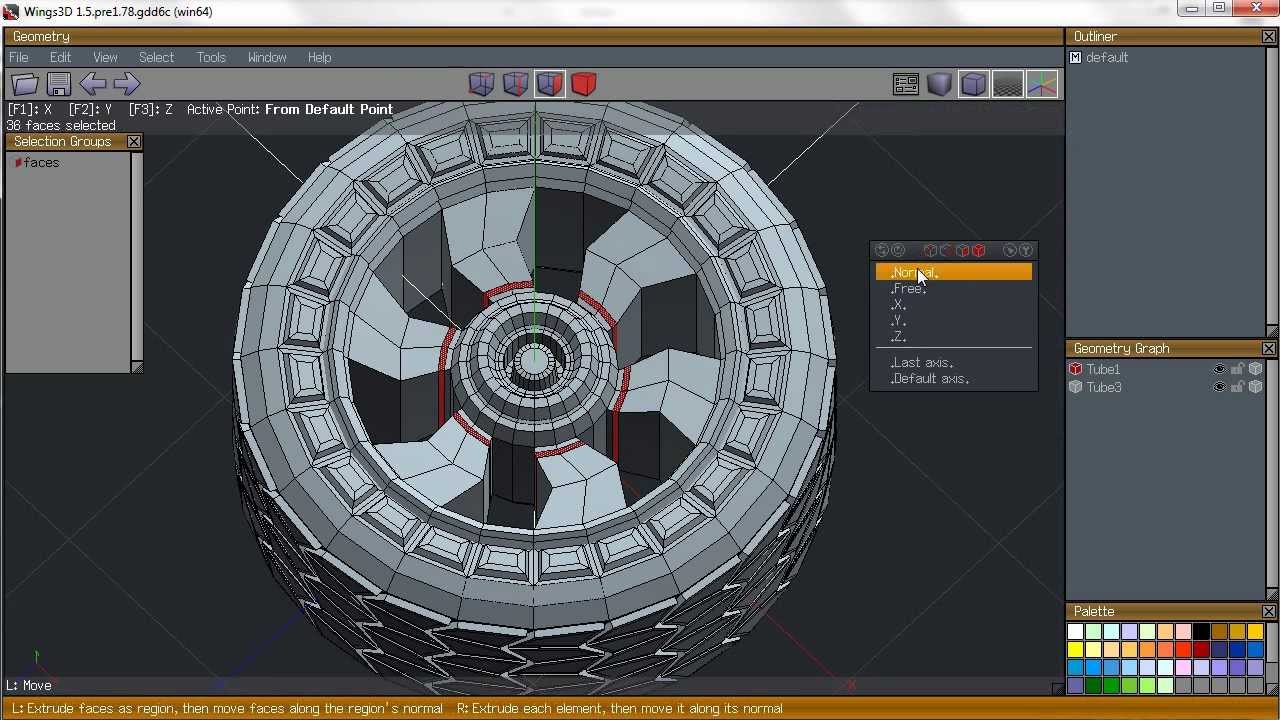 Wings3d: Making Tires, Rims and Wheels [Cinema 4D]