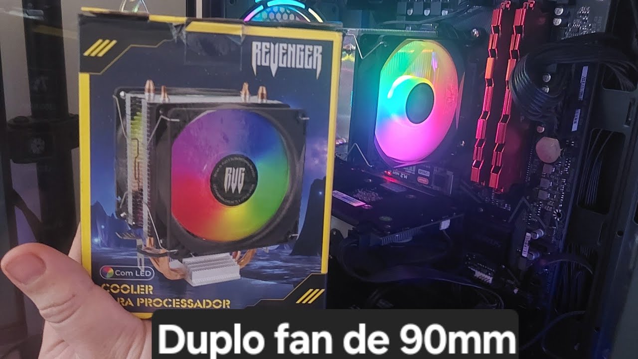 Cooler processador Duplo fan Revenger Modelo G-VR304 Testamos ao extremo com ryzen 5600