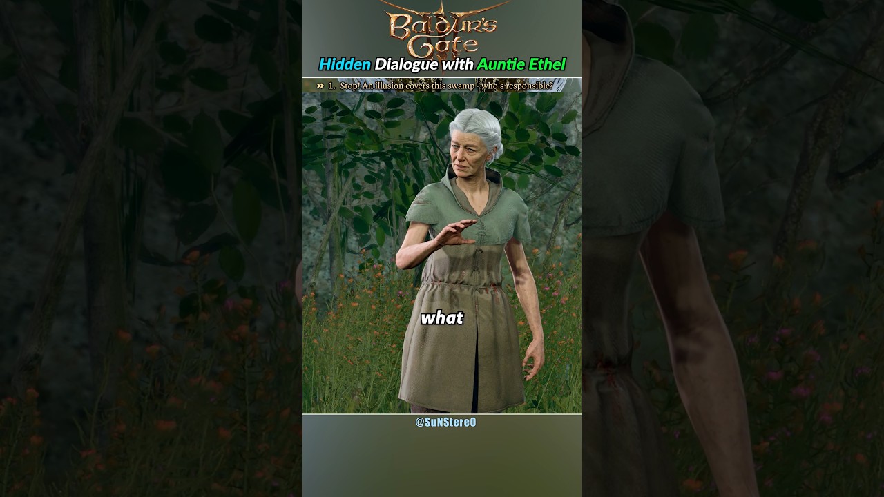 Диалог с тайной тетушкой Этель #baldursgate3