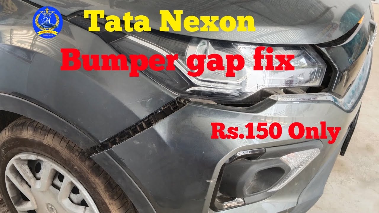 Tata Nexon Bumper repair,How to fix bumper gap at home. How to fix Car Bumper.