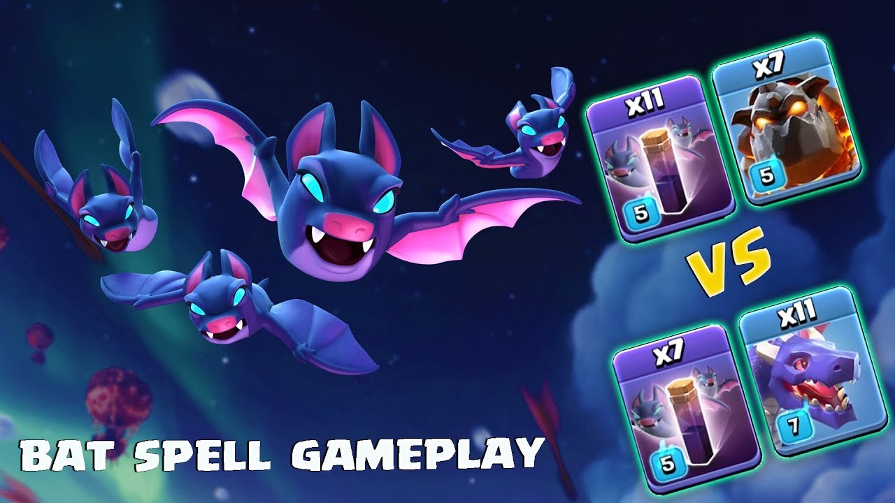 MASS BAT SPELL + 11Dragons And 7Lava | Bat Spell & Stone Slammer Gameplay