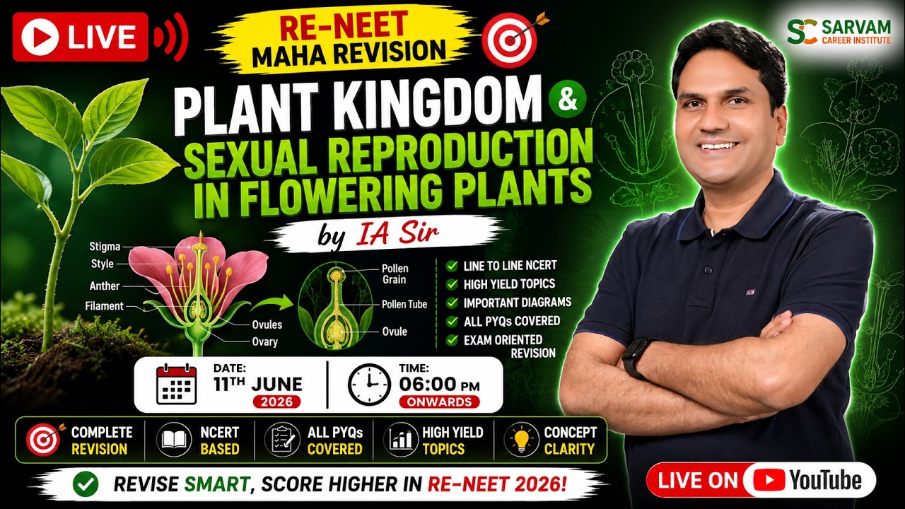 🔴 RE-NEET Maha Revision | Plant Kingdom & Sexual Reproduction in Flowering Plants | IA Sir