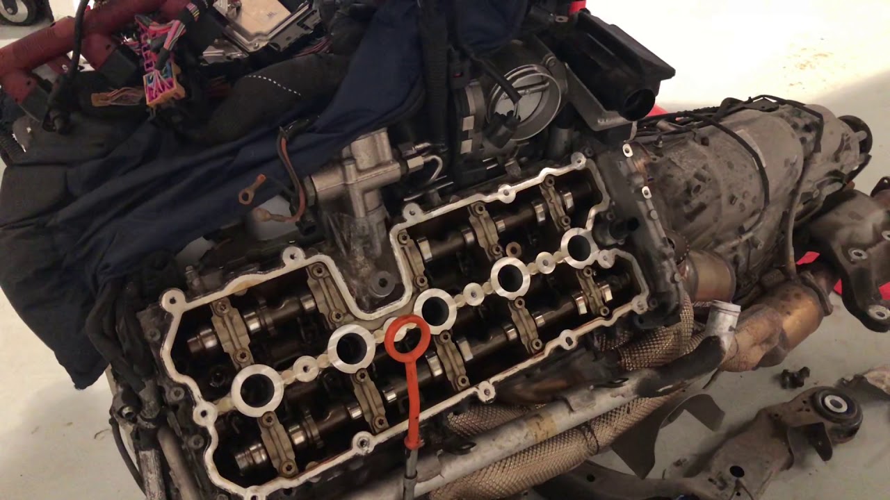 2007 Audi S6 V10 engine misfire caused by rocker finger jammed under exhaust cam