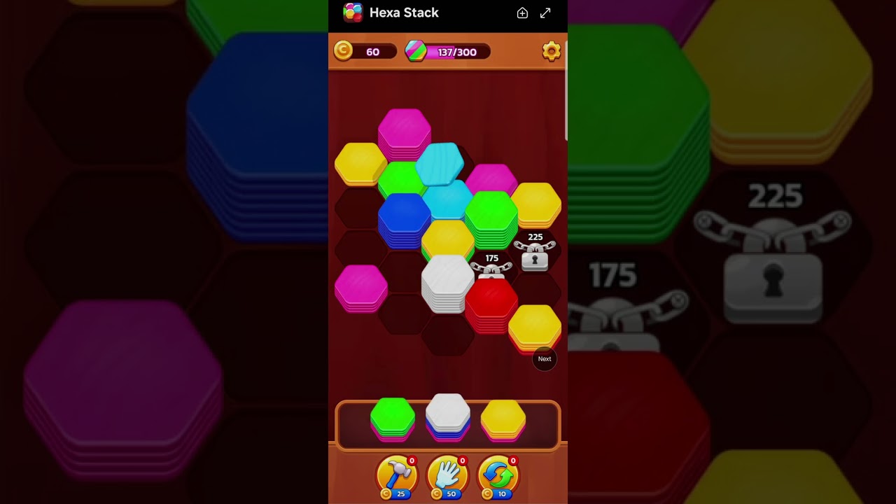 How to play hexa stack level 88 easy play #gaming #gameplay