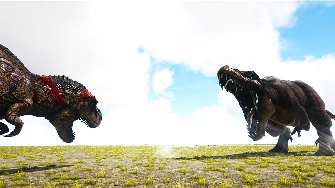Turok Tyrannosaurus vs T-Rex - Monster Wars Universe Ark Survival Ascended