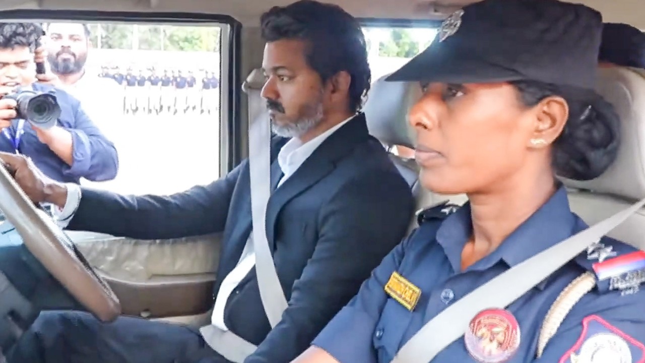 😱 CM Vijay Driving Singappen Car 🔥 Goosebumps Video | Singappen Special Force Launch | Women Safety