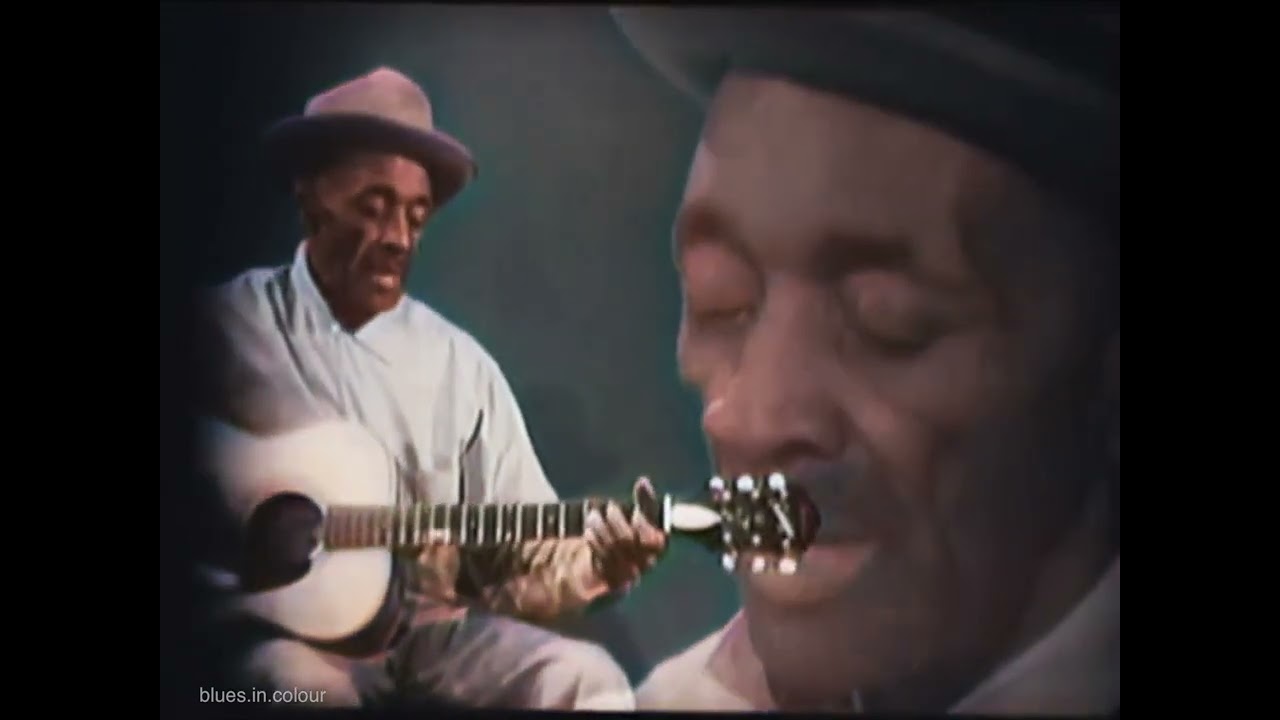 Mance Lipscomb - live [Colourised] 1968