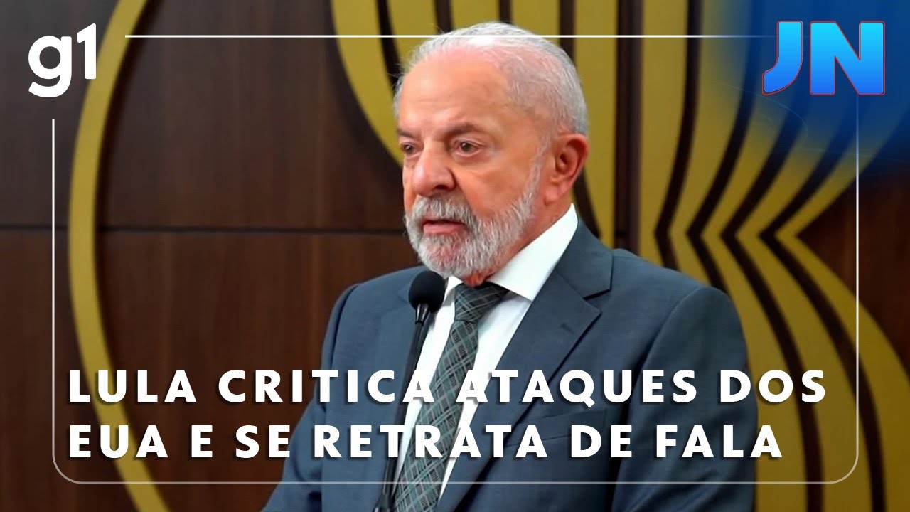 Jornal Nacional: Lula critica ataques dos EUA a embarcações e se retrata de fala sobre traficantes