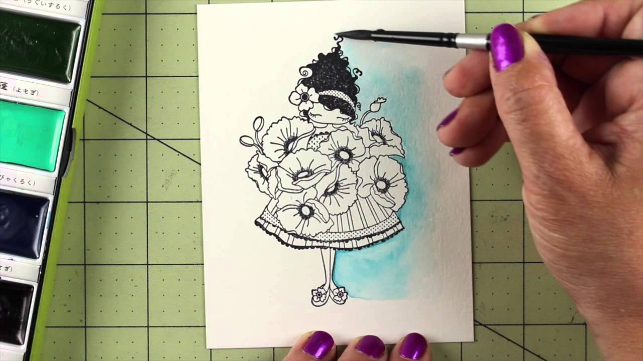 Lulu Loves Poppies Part 1 - watercolor  background