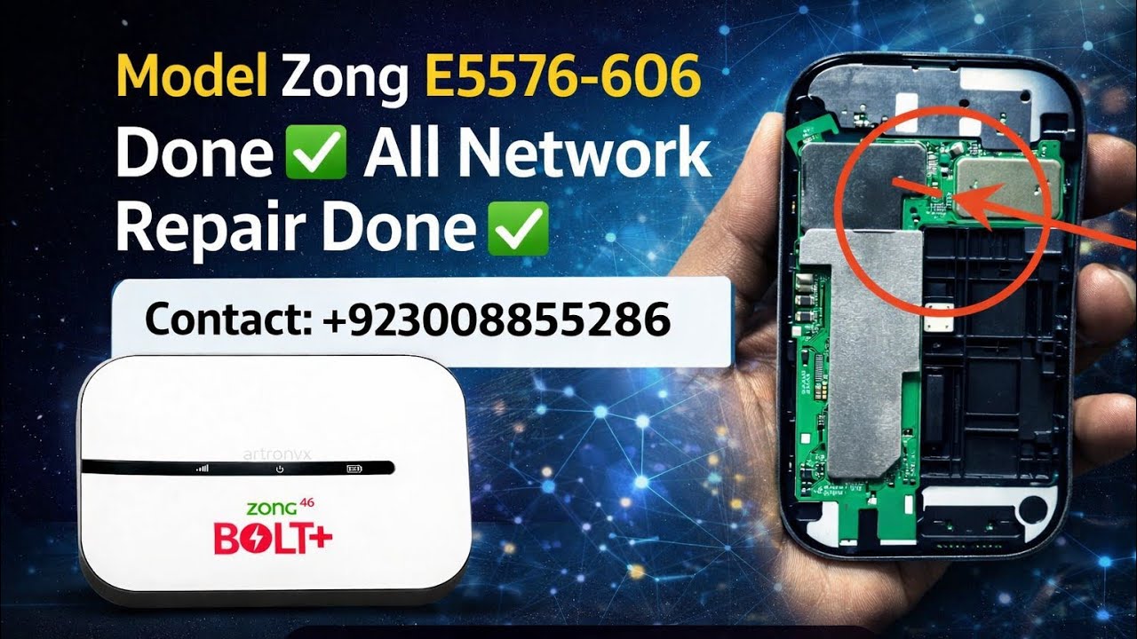 Zong E5576-606 Full Network Unlock & Repair Done ✅ Tested Working Remotely Service Available 