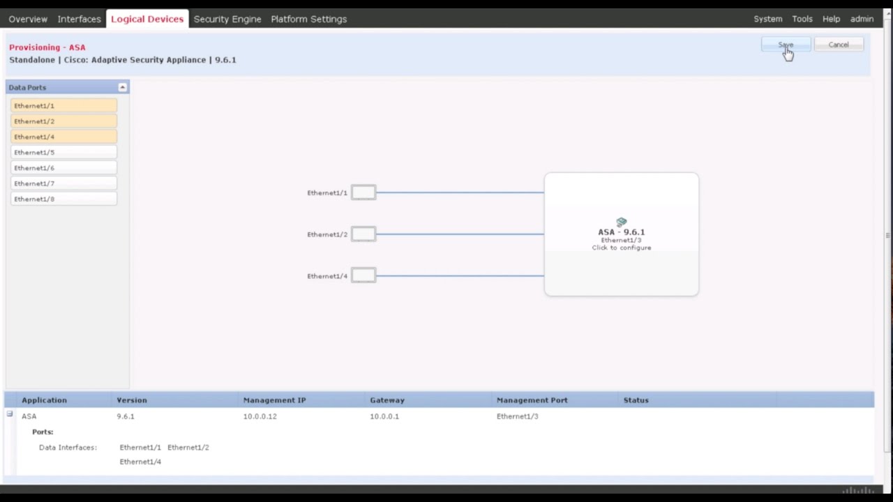 Bootstrap Firepower 4100/9300 appliance and install ASA software as the Logical Device.