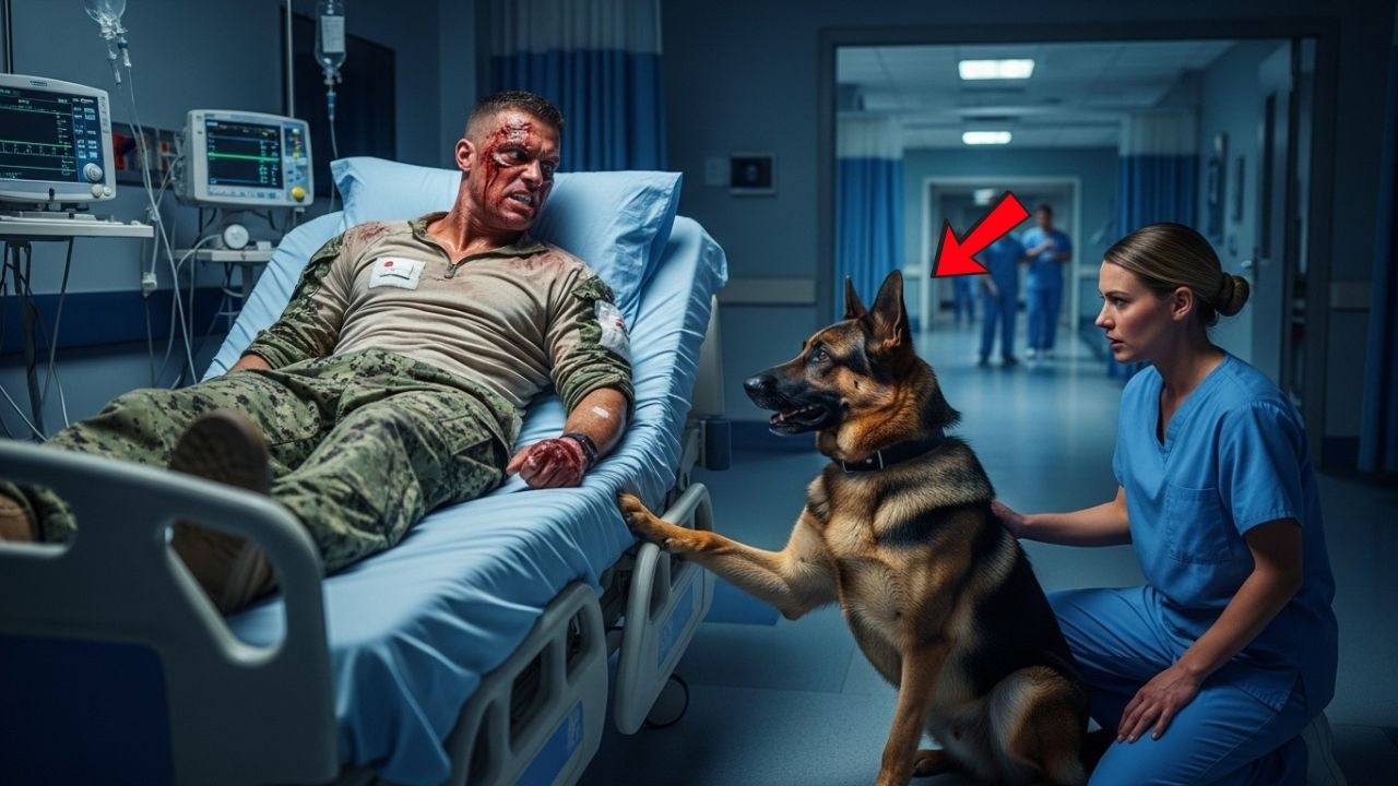 Wounded Navy SEAL Loses Control Of His K9  Then An Unexpected Nurse Stepped In And…