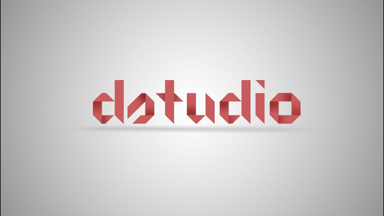 Текст в Стиле Origrami Видео Урок от Dstudio [2015]