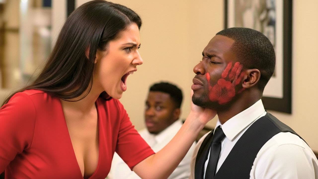 the billionaire ceo slapped the black waiter — what happened next made the entire restaurant freeze!