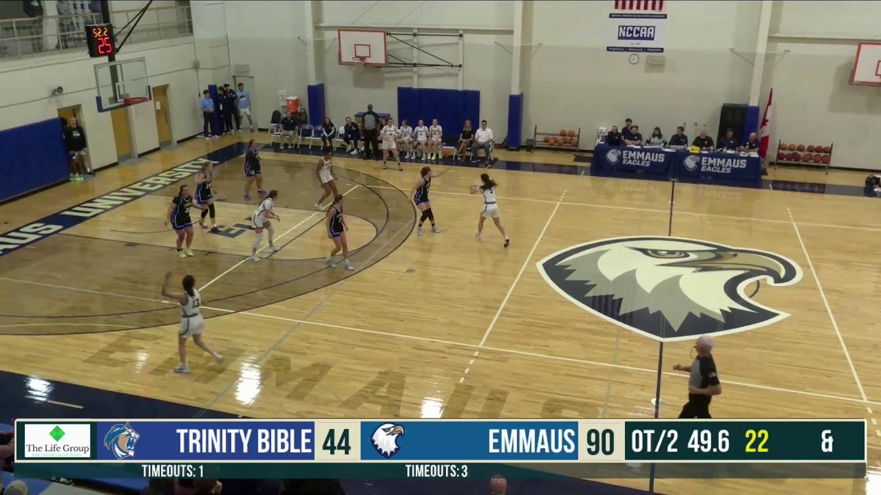 Emmaus University vs Trinity Bible Women's College Basketball