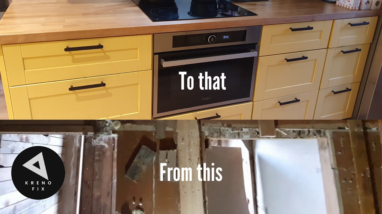 Start to finish renovation DIY project. Kitchen instead of a bathroom