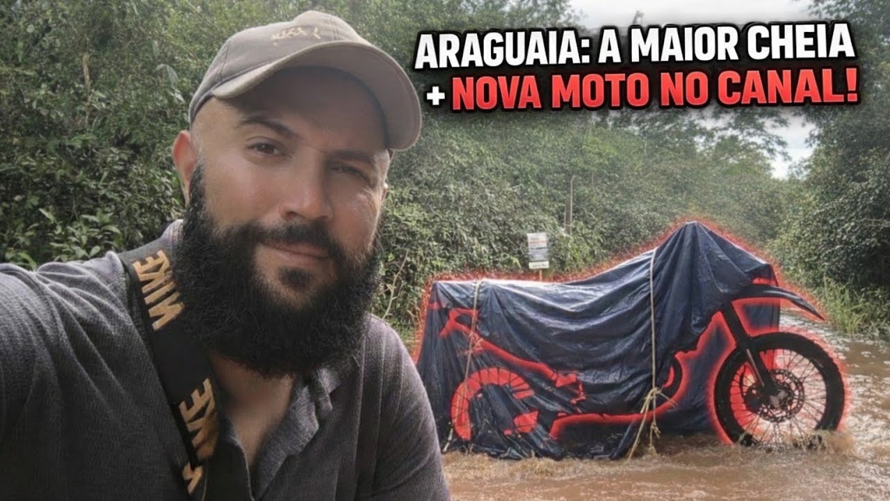 RIO ARAGUAIA, MAIOR ENCHENTE DO ANO, a moto agora está nova 🙏