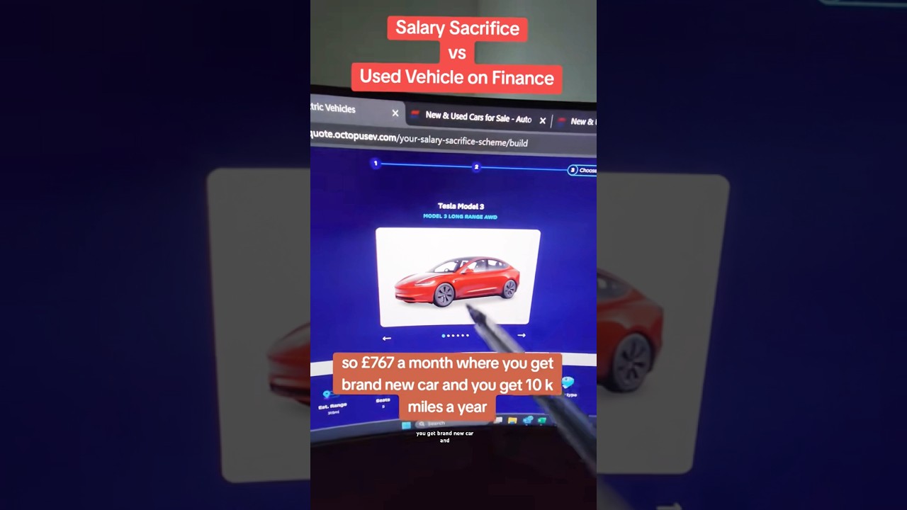 Salary Sacrifice vs Used Electric Vehicle On Finance  #salarysacrifice #ev #electricvehicle #uktax