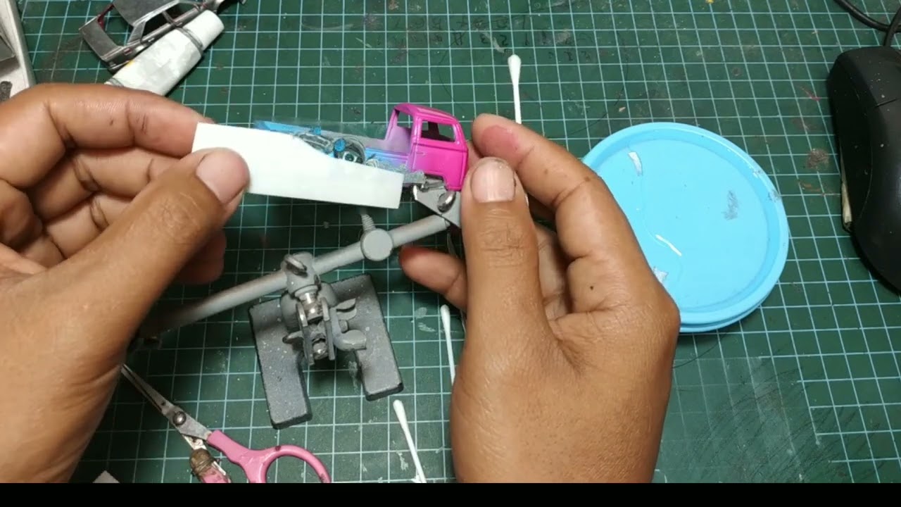 tutorial belajar repaint dan pasang decal diecast pemula ll clear Belkote 8200