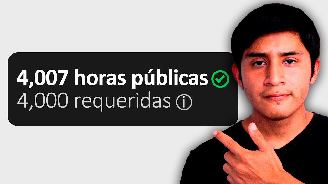 ESTRATEGIA para CONSEGUIR las 4000 HORAS DE VISUALIZACIÓN en 2026