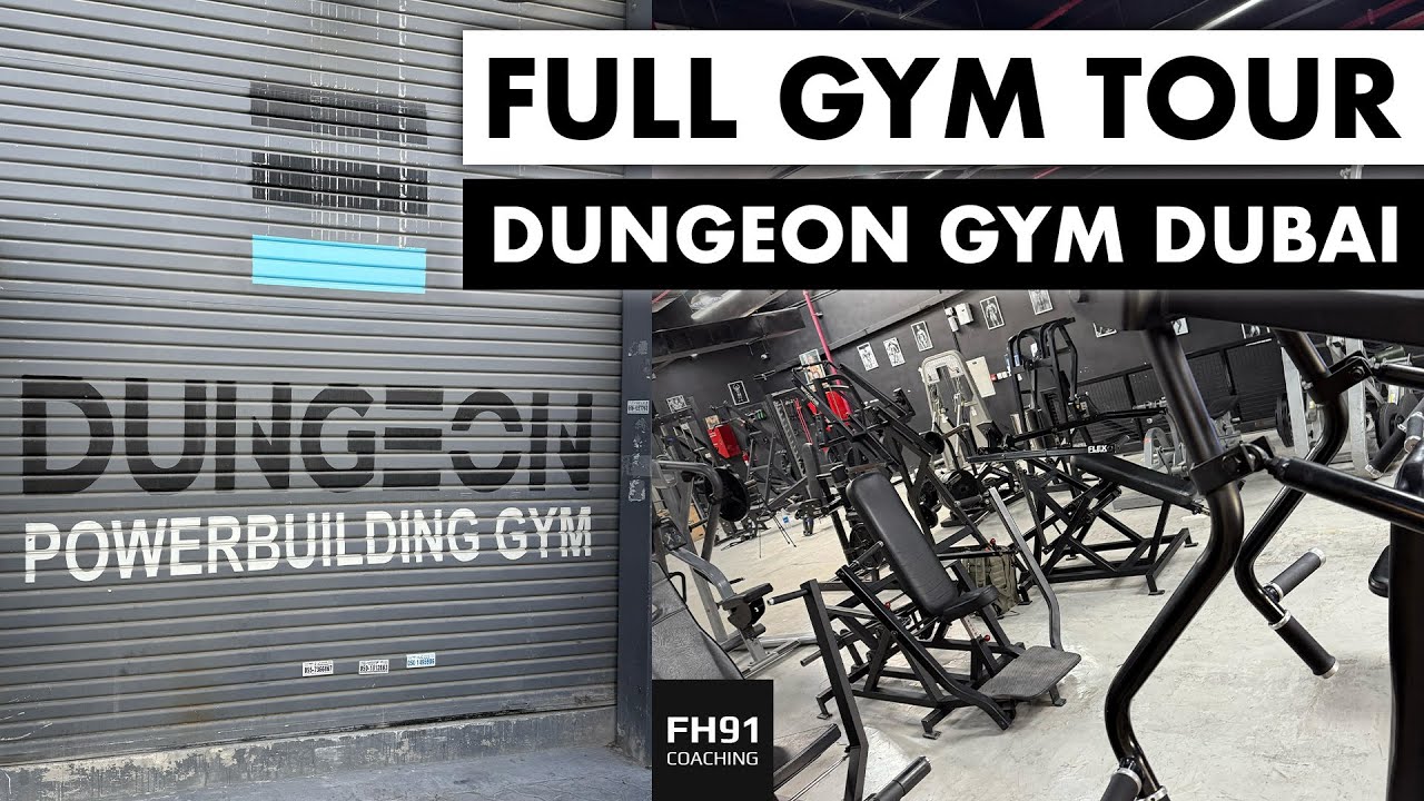 Das beste UNDERGROUND GYM in Dubai?! Dungeon Gym Tour - SO hast du es noch nie gesehen! 🦾