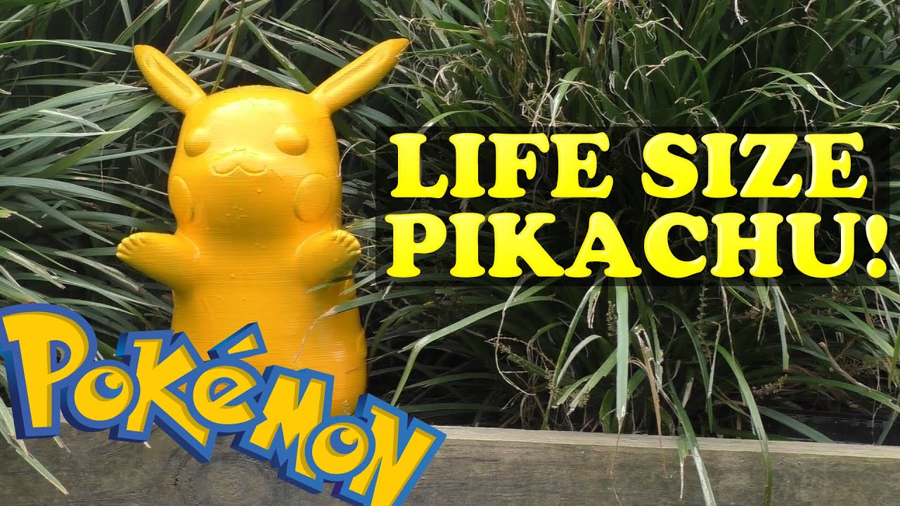 3D Printed Life Size Pikachu! Pokemon  (( QUICK TIMELAPSE + PAINT ))