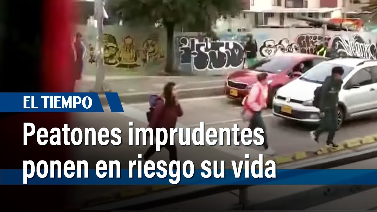 Peatones imprudentes cruzan v&iacute;a r&aacute;pida y carril de TM en la localidad de Suba | El Tiempo