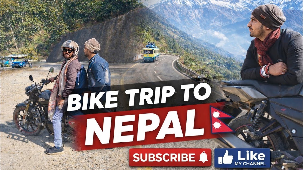 How to reach in mountains in nepal from bike #viral #trending #nepal #pahadi #bike #roadtrip 