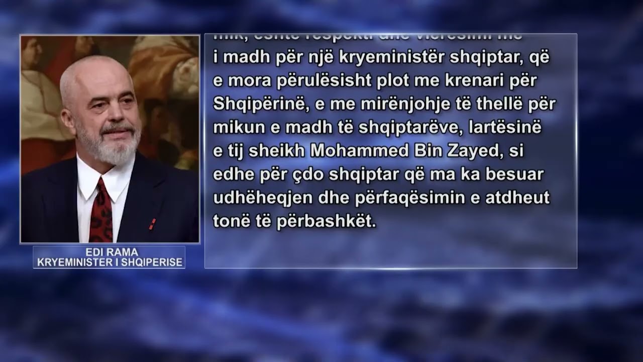 Tv Klan - Rama nderohet me medaljen më të lartë të Emirateve të Bashkuara