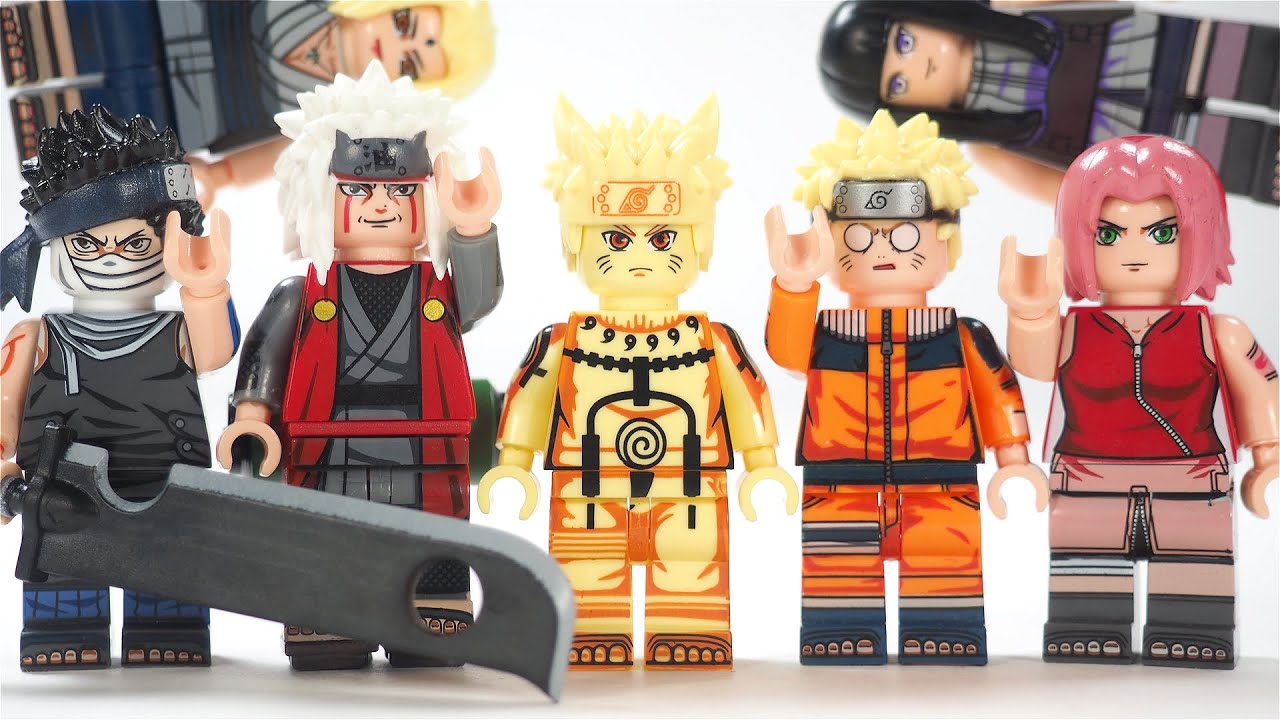 Lego Naruto Nine Tails Chakra Mode うずまきナルト 九尾模式 Jiraiya 自來也 Zabuza Unofficial Lego Minifigures
