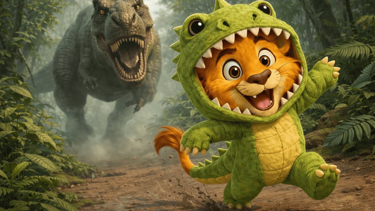 JUBA E OS DINOSSAUROS: Juba passa perigo ensinando sobre os dinossauros.