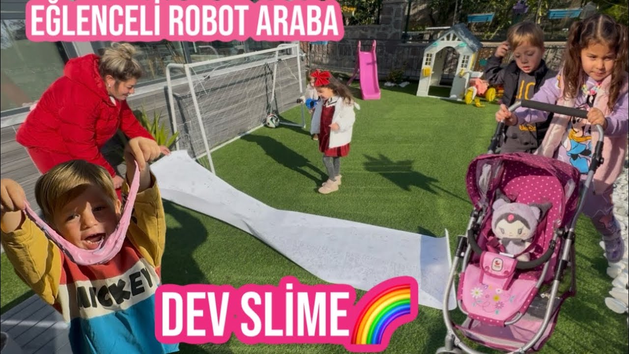 DEV SLİME! Eğlenceli ROBOT ARABA, BOYAMA YAPIYORUZ🥳MİRA ASLAN VLOG